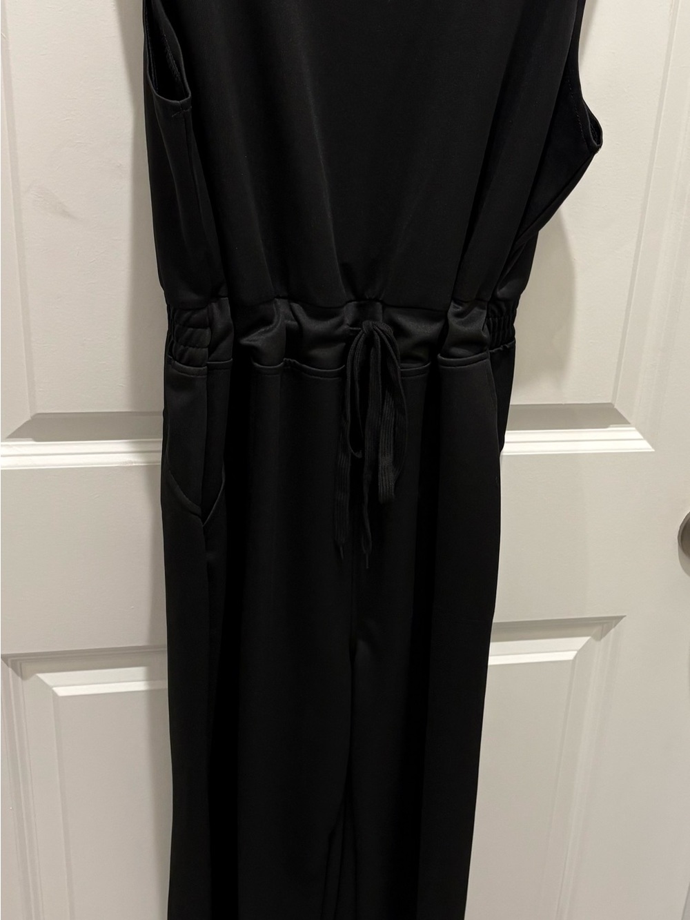 Black Sleeveless Wide Leg Jumpsuit pantsuit- XL